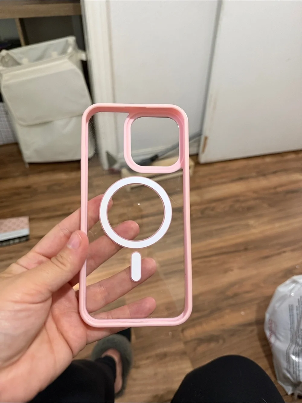 MVMT Clear Pink MagSafe-Compatible iPhone 15 Pro Max Case